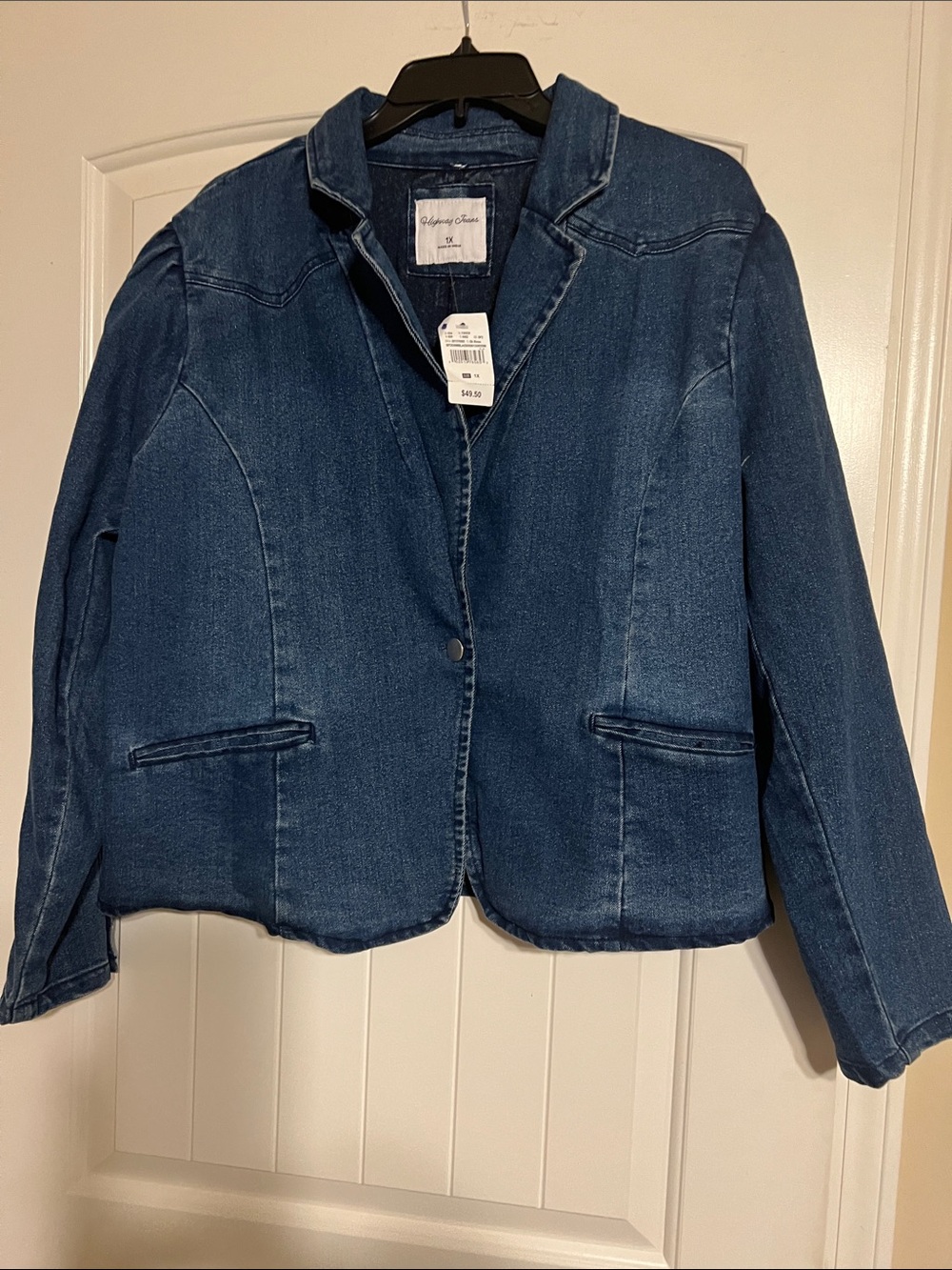 Highway Jeans Dark Blue Denim Blazer Jacket